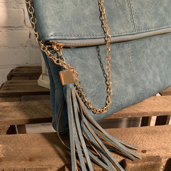 Moda Luxe Tiffany Blue Crossbody / Clutch - Picture 12 of 15
